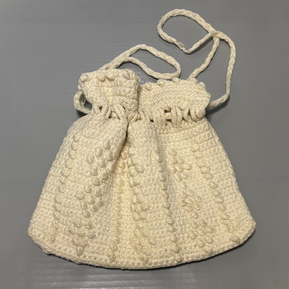 💰💰 Cute Drawstring Crochet Bag